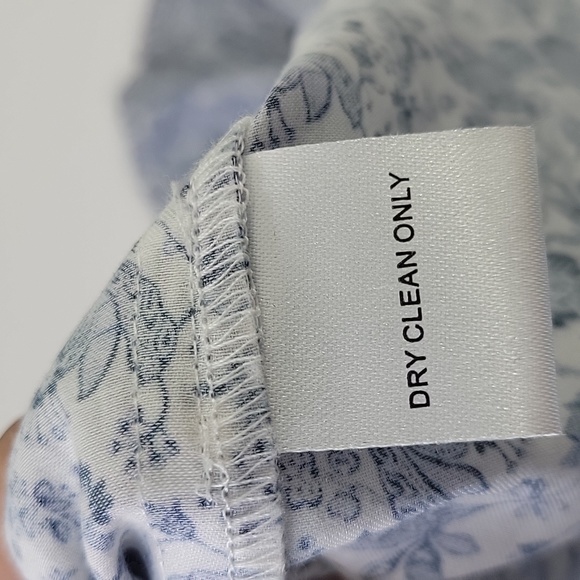 Daniel Cremieux White and Blue Floral Midi Dress SZ 4 - Picture 10 of 14